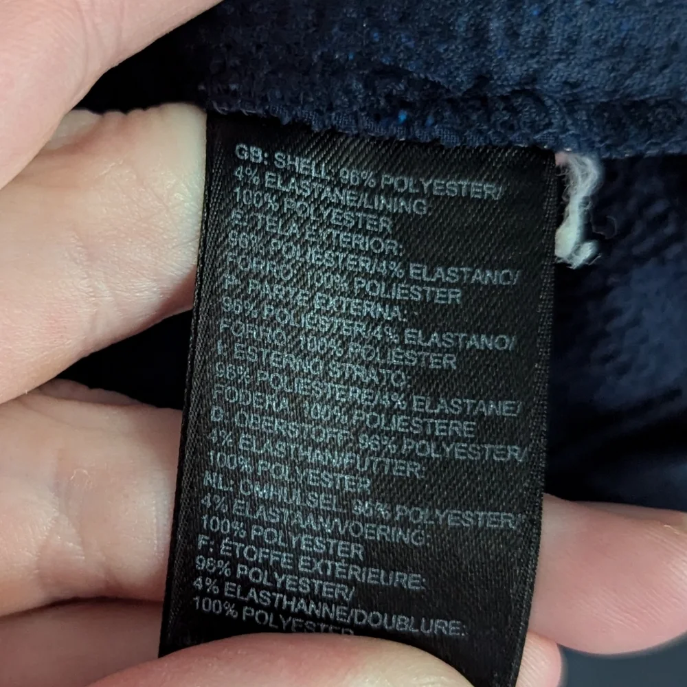 The North Face Blue Color Black Full Zip Jacket Men's Size XL.